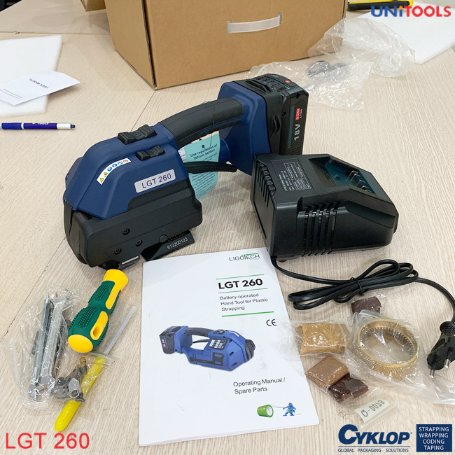 Máy đai nhựa cầm tay dùng pin LGT 260 Cyklop